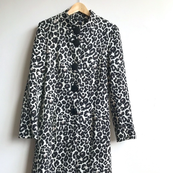 LE CHATEAU Animal Print Spring Coat - Size Small - Picture 1 of 8